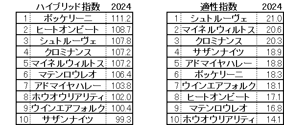 2024　日経賞　HB指数